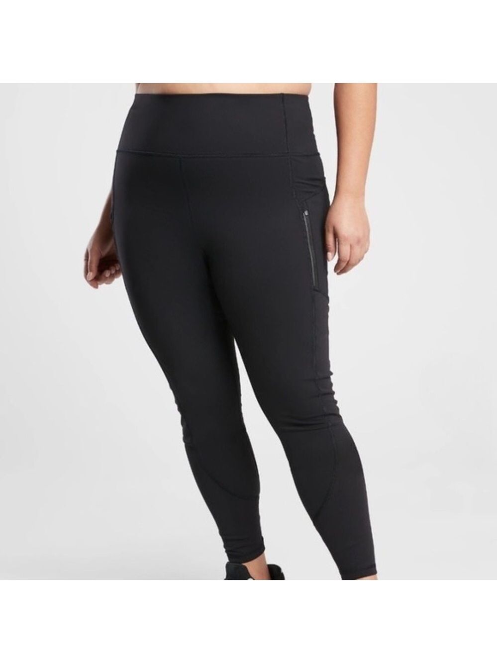Athleta Rainier Tight Fleece Leggings Yoga Fitness Gym Pant Plus Size 2X Black